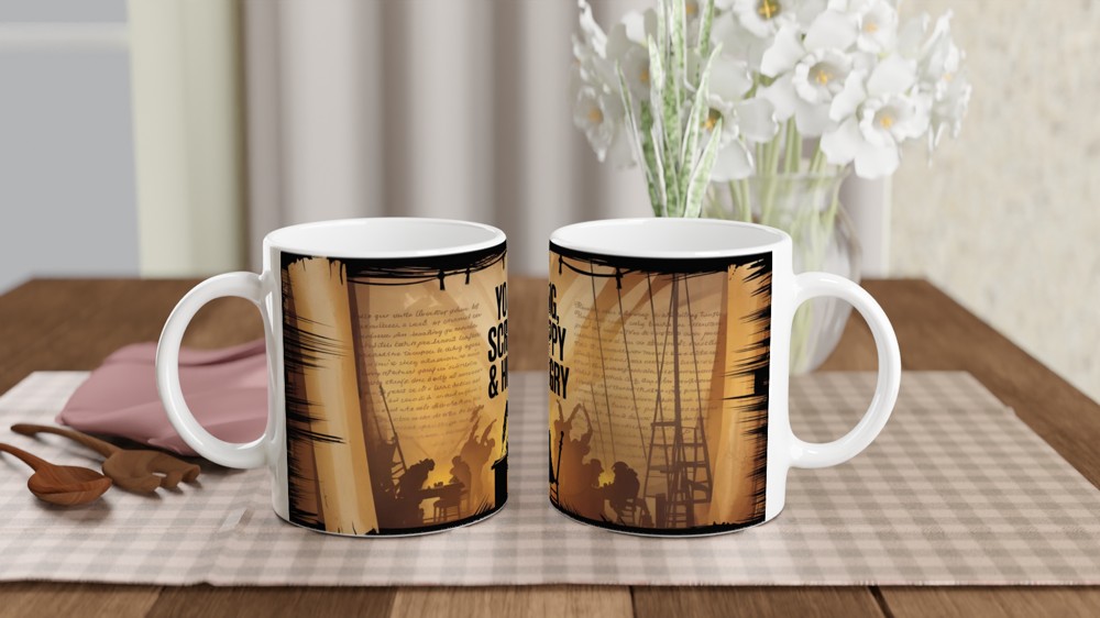 Young Scrappy & Hungry Colonial Writer Mug