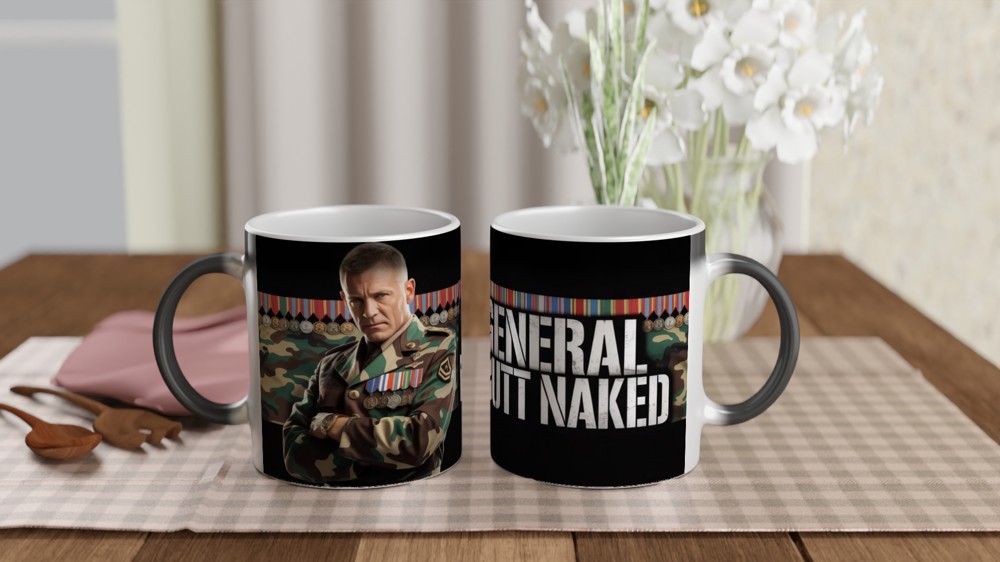 General Butt Naked Military Humor Mug — view 3