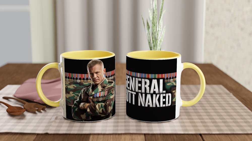 General Butt Naked Military Humor Mug — view 8
