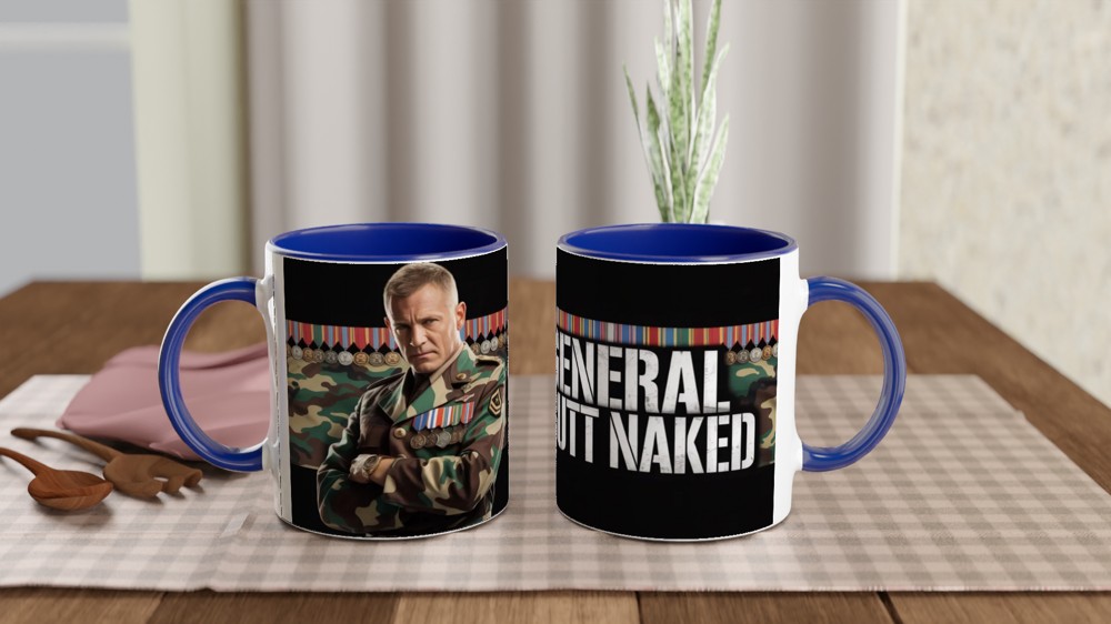 General Butt Naked Military Humor Mug — view 4