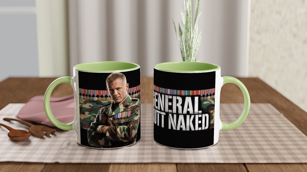 General Butt Naked Military Humor Mug — view 5