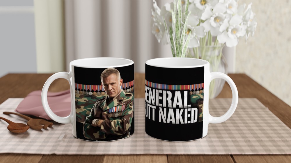 General Butt Naked Military Humor Mug