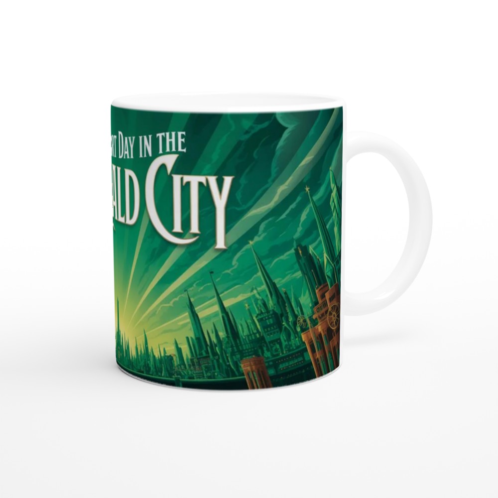 One Short Day in the Emerald City Green Skyline Mug — view 12