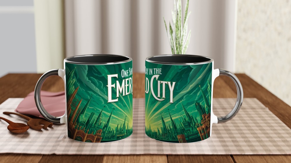 One Short Day in the Emerald City Green Skyline Mug — view 9