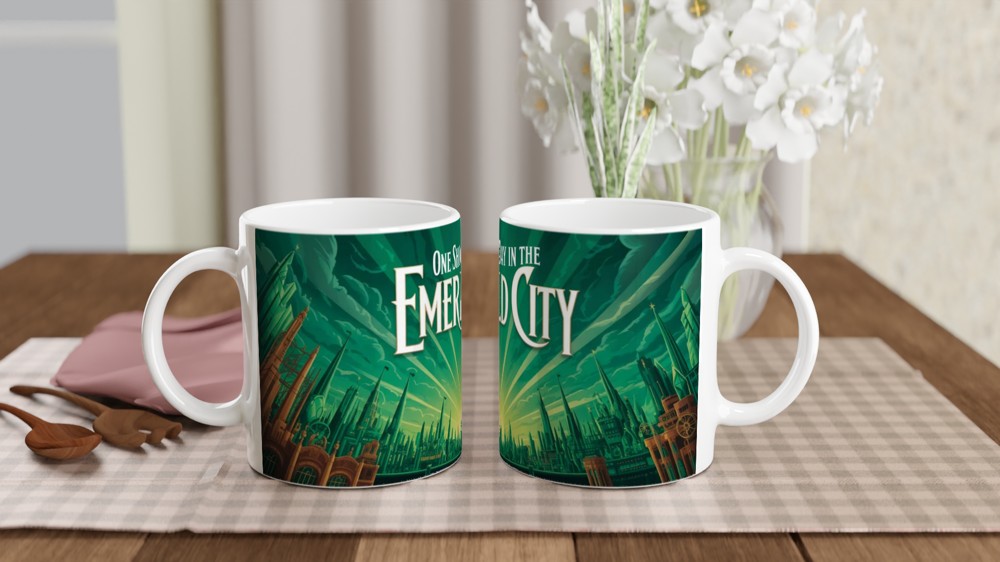 One Short Day in the Emerald City Green Skyline Mug