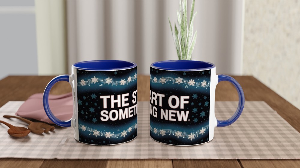 The Start of Something New Snowflake Music Mug — view 4