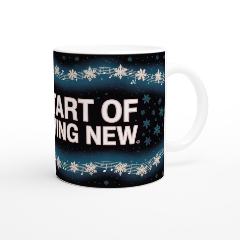 The Start of Something New Snowflake Music Mug — view 12