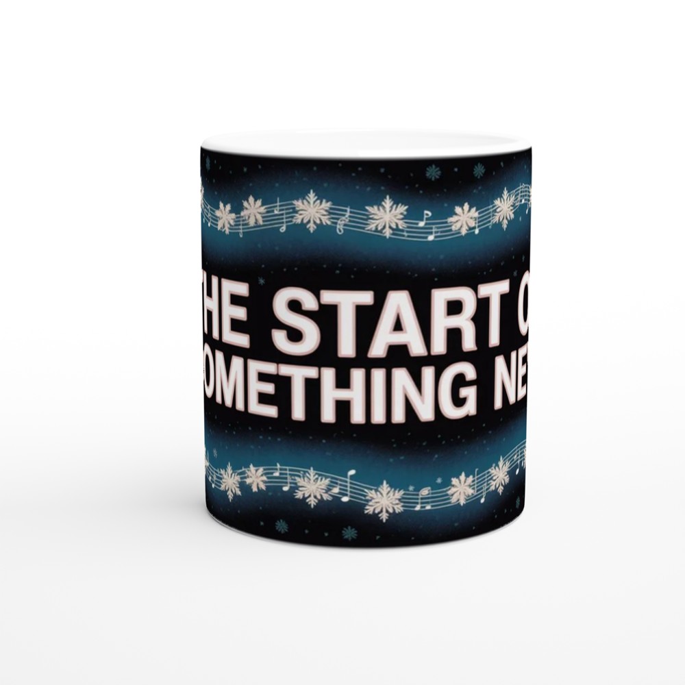 The Start of Something New Snowflake Music Mug — view 11