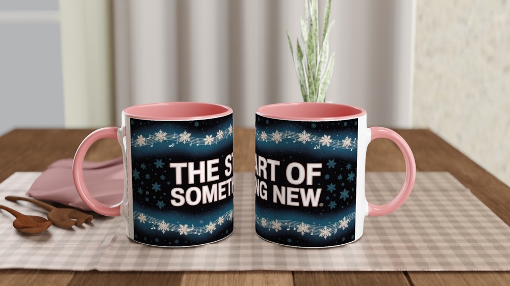The Start of Something New Snowflake Music Mug — view 6