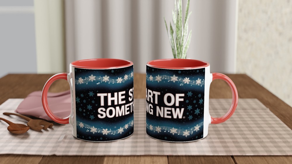 The Start of Something New Snowflake Music Mug — view 7