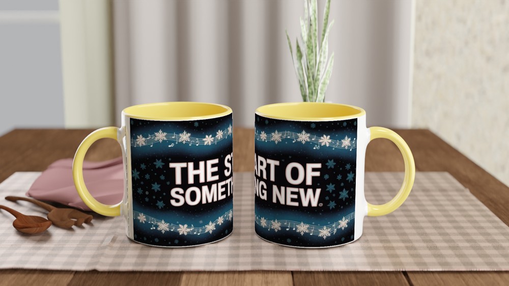 The Start of Something New Snowflake Music Mug — view 8