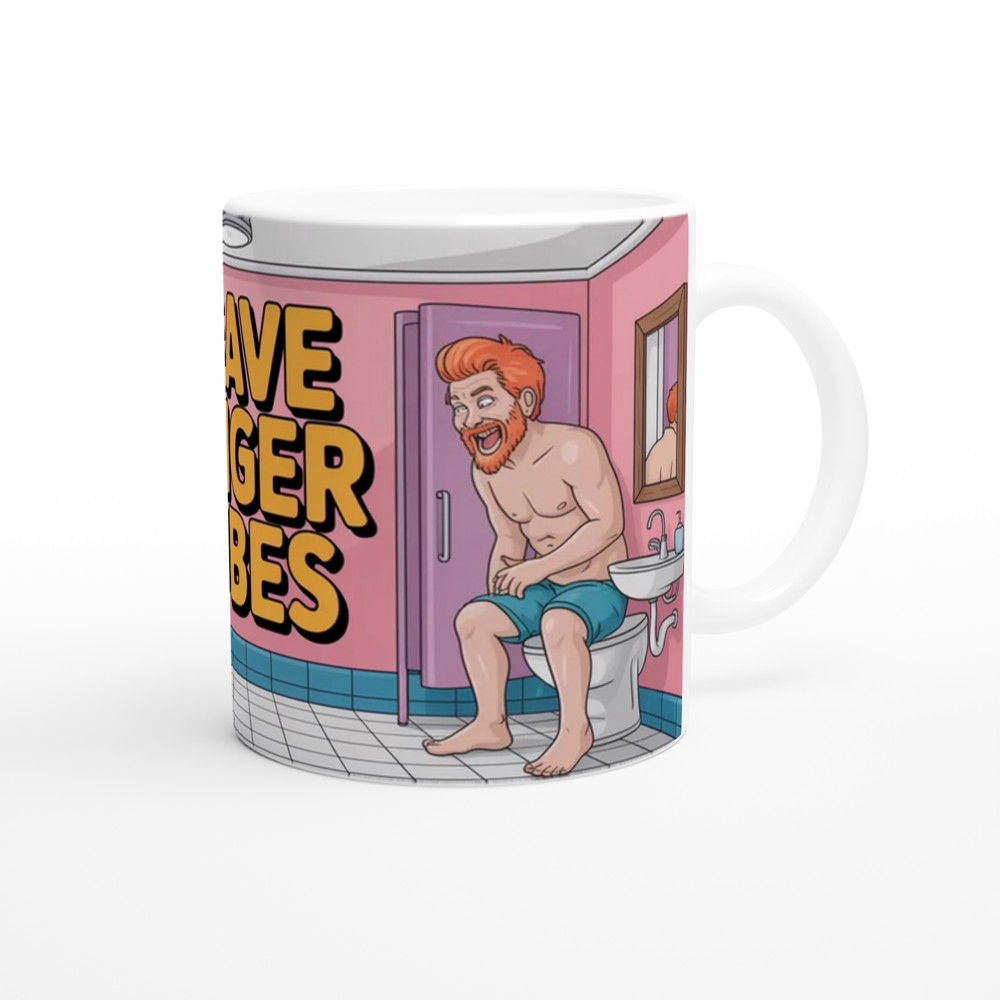Ginger Pubes Mug | Funny Redhead Joke Gift | Rude Bathroom Humour Present | Novelty Mug for Him or Best Friend — view 12