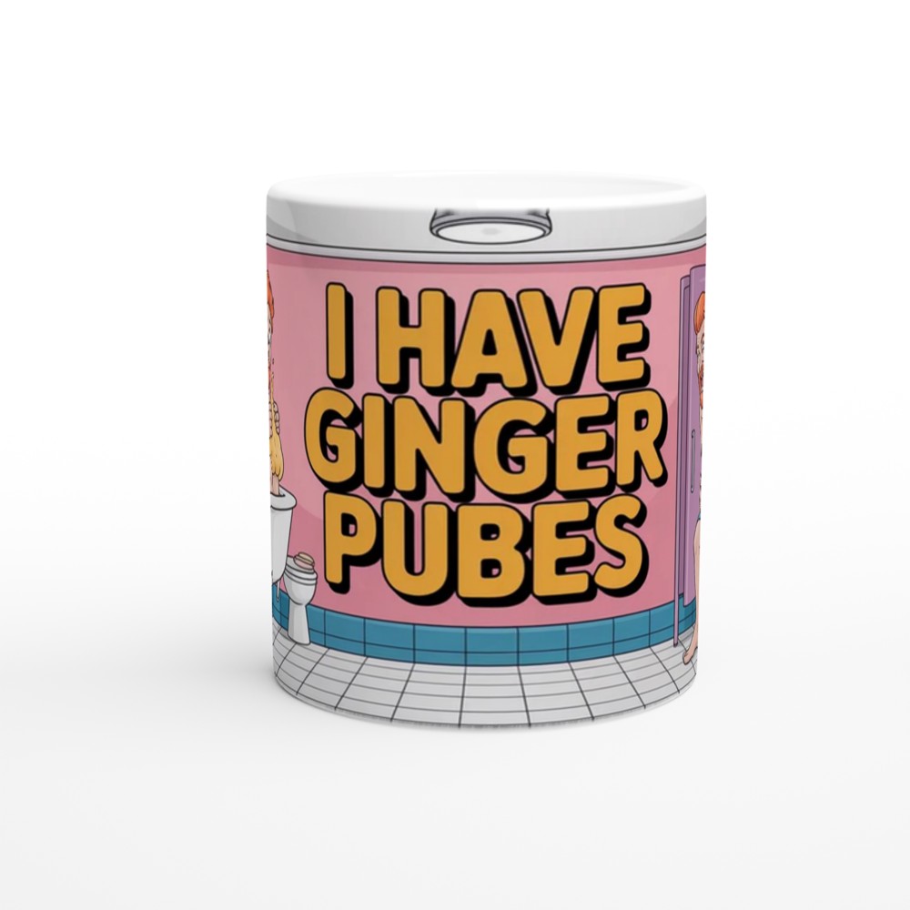Ginger Pubes Mug | Funny Redhead Joke Gift | Rude Bathroom Humour Present | Novelty Mug for Him or Best Friend — view 11