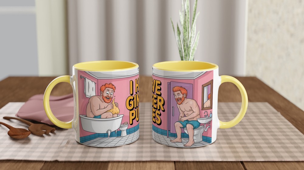 Ginger Pubes Mug | Funny Redhead Joke Gift | Rude Bathroom Humour Present | Novelty Mug for Him or Best Friend — view 8