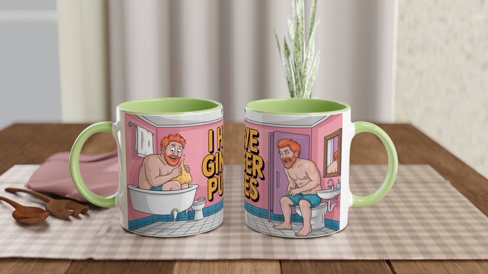 Ginger Pubes Mug | Funny Redhead Joke Gift | Rude Bathroom Humour Present | Novelty Mug for Him or Best Friend — view 5