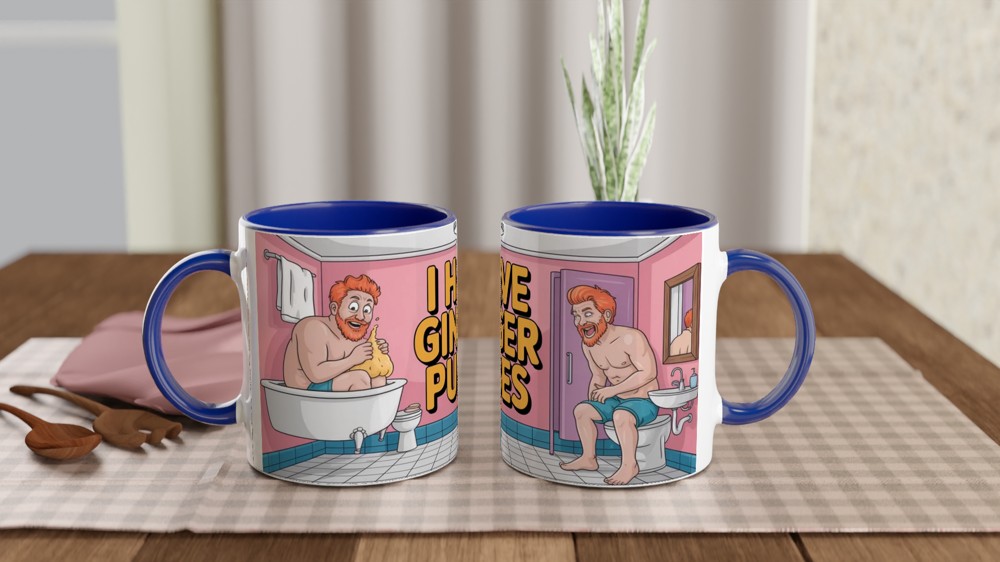 Ginger Pubes Mug | Funny Redhead Joke Gift | Rude Bathroom Humour Present | Novelty Mug for Him or Best Friend — view 4