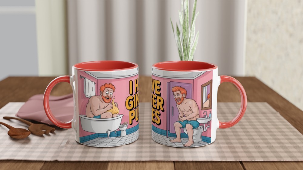 Ginger Pubes Mug | Funny Redhead Joke Gift | Rude Bathroom Humour Present | Novelty Mug for Him or Best Friend — view 7