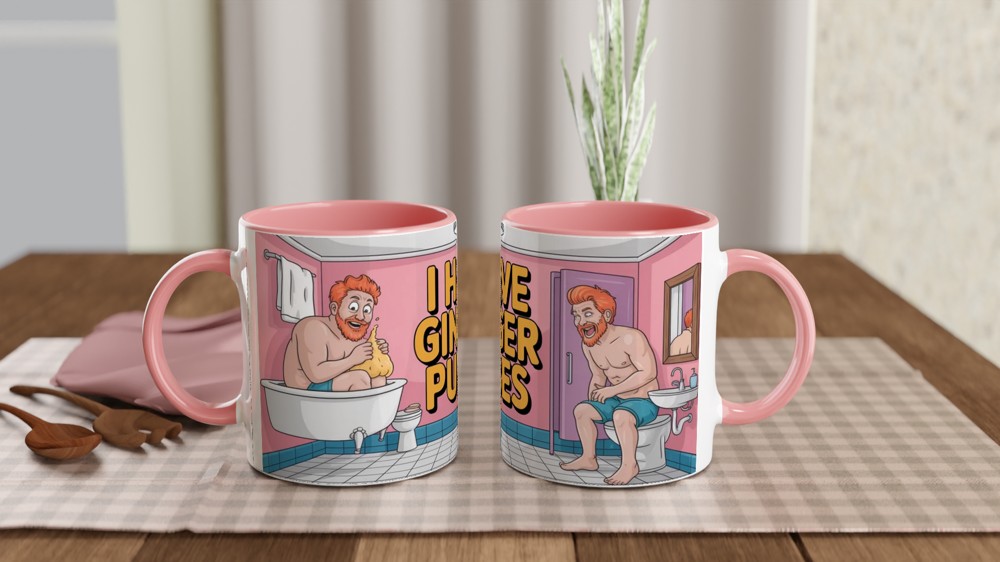 Ginger Pubes Mug | Funny Redhead Joke Gift | Rude Bathroom Humour Present | Novelty Mug for Him or Best Friend — view 6