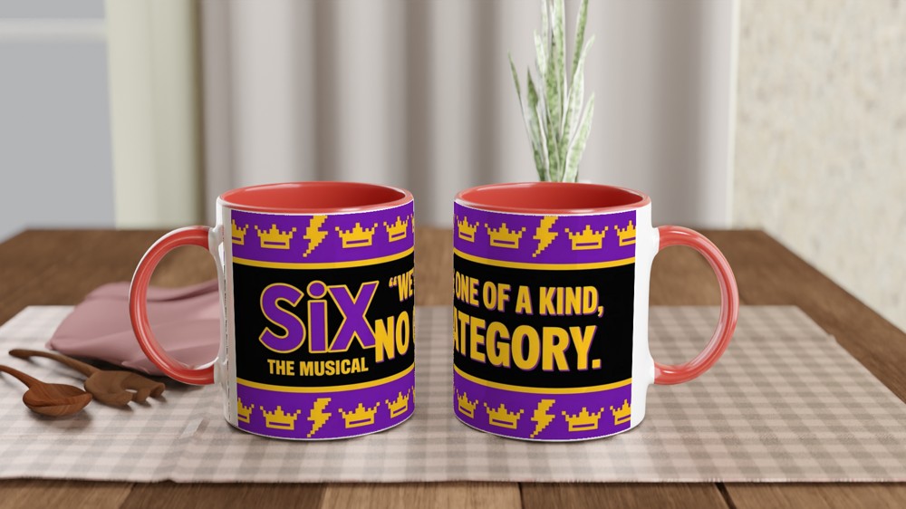 Six the Musical Mug | 'No Category' Quote | Theatre Lover Gift | Retro Pop Art Mug — view 7