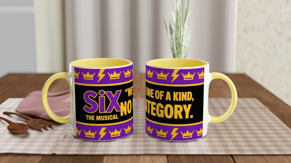 Six the Musical Mug | 'No Category' Quote | Theatre Lover Gift | Retro Pop Art Mug — view 8