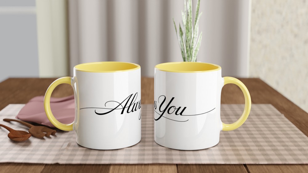 Always You Romantic Calligraphy Mug — view 8
