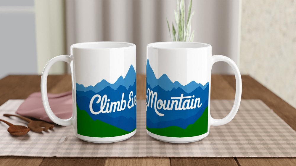 Climb Every Mountain Mug | Sound of Music Gift | Musical Theatre Mug | Graduation Present — view 2