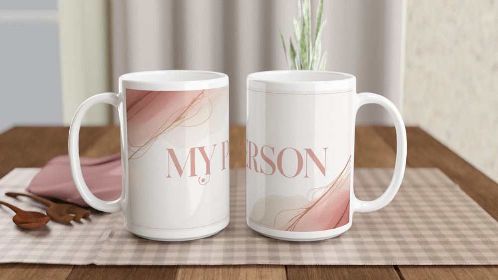 My Person - Blush Pink Watercolor Mug — view 2