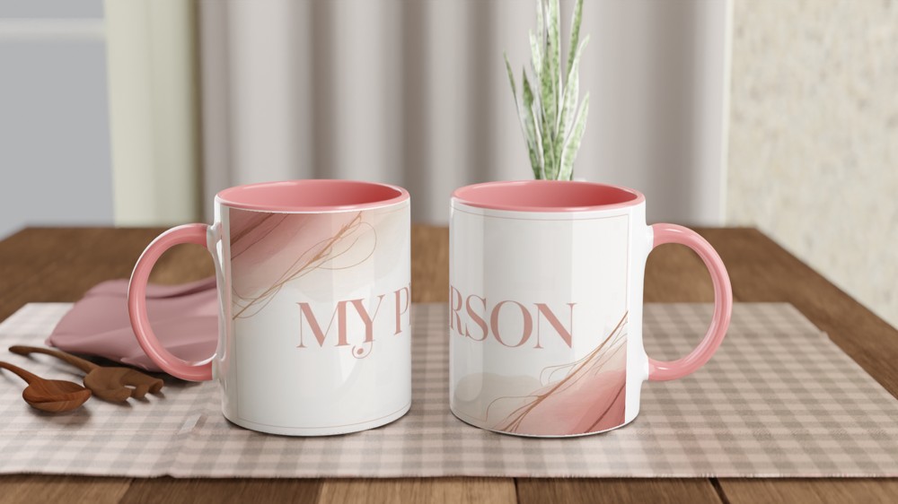 My Person - Blush Pink Watercolor Mug — view 6