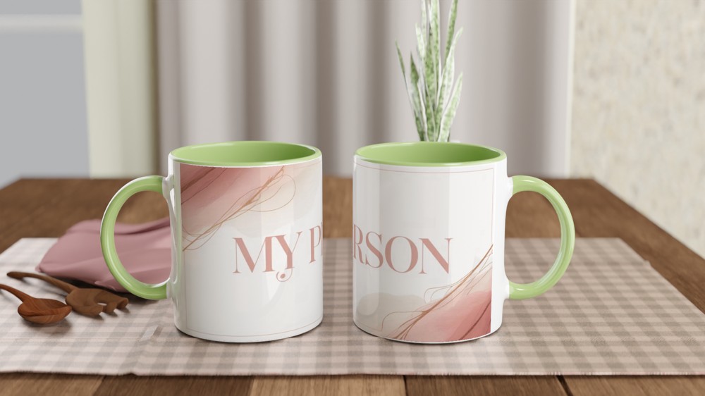 My Person - Blush Pink Watercolor Mug — view 5