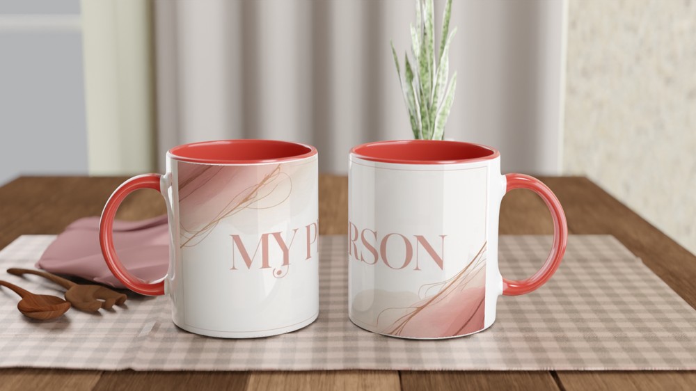 My Person - Blush Pink Watercolor Mug — view 7