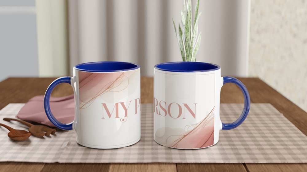 My Person - Blush Pink Watercolor Mug — view 4