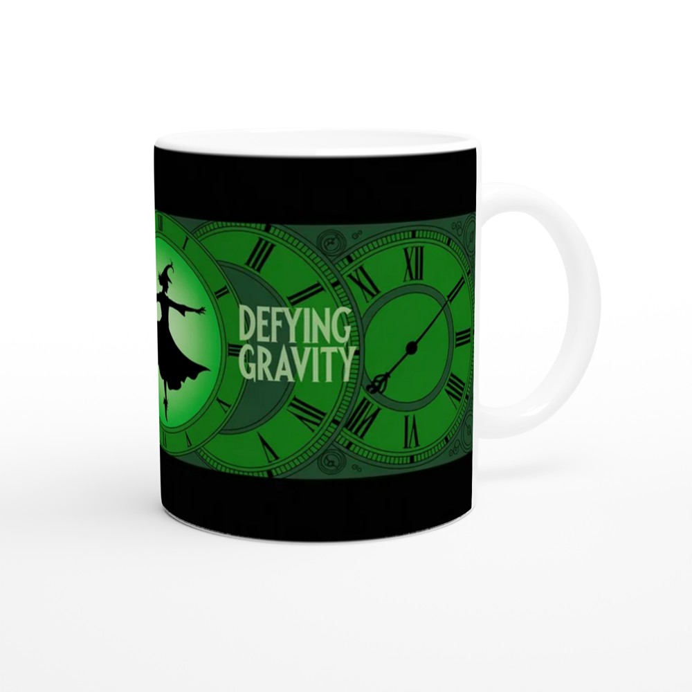 Wicked Defying Gravity Mug | Elphaba Silhouette & Time Dragon Clock | Musical Theatre Gift | West End Present for Her — view 12