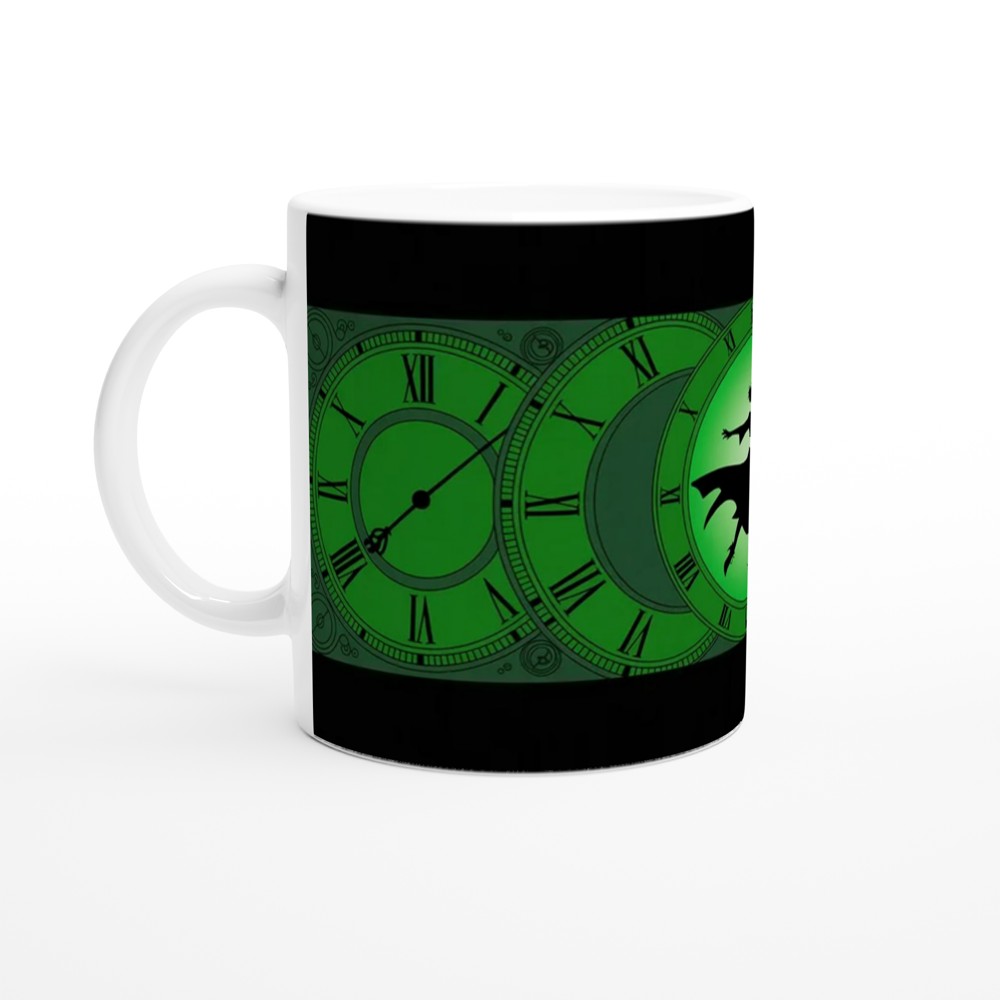 Wicked Defying Gravity Mug | Elphaba Silhouette & Time Dragon Clock | Musical Theatre Gift | West End Present for Her — view 10