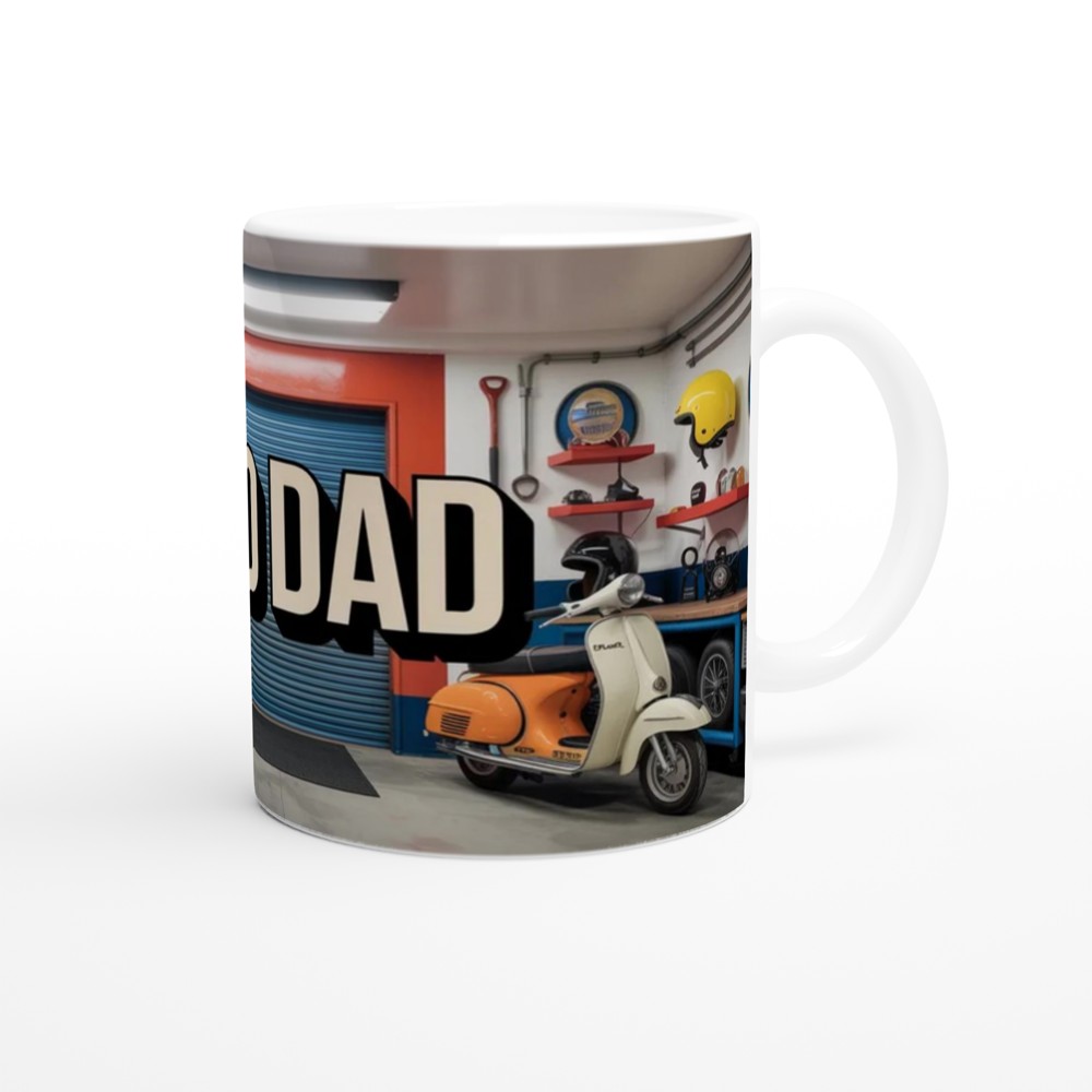 Mod Dad Retro Scooter Garage Mug — view 12