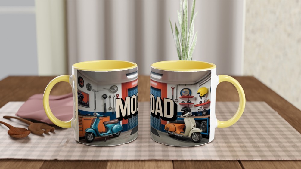 Mod Dad Retro Scooter Garage Mug — view 8