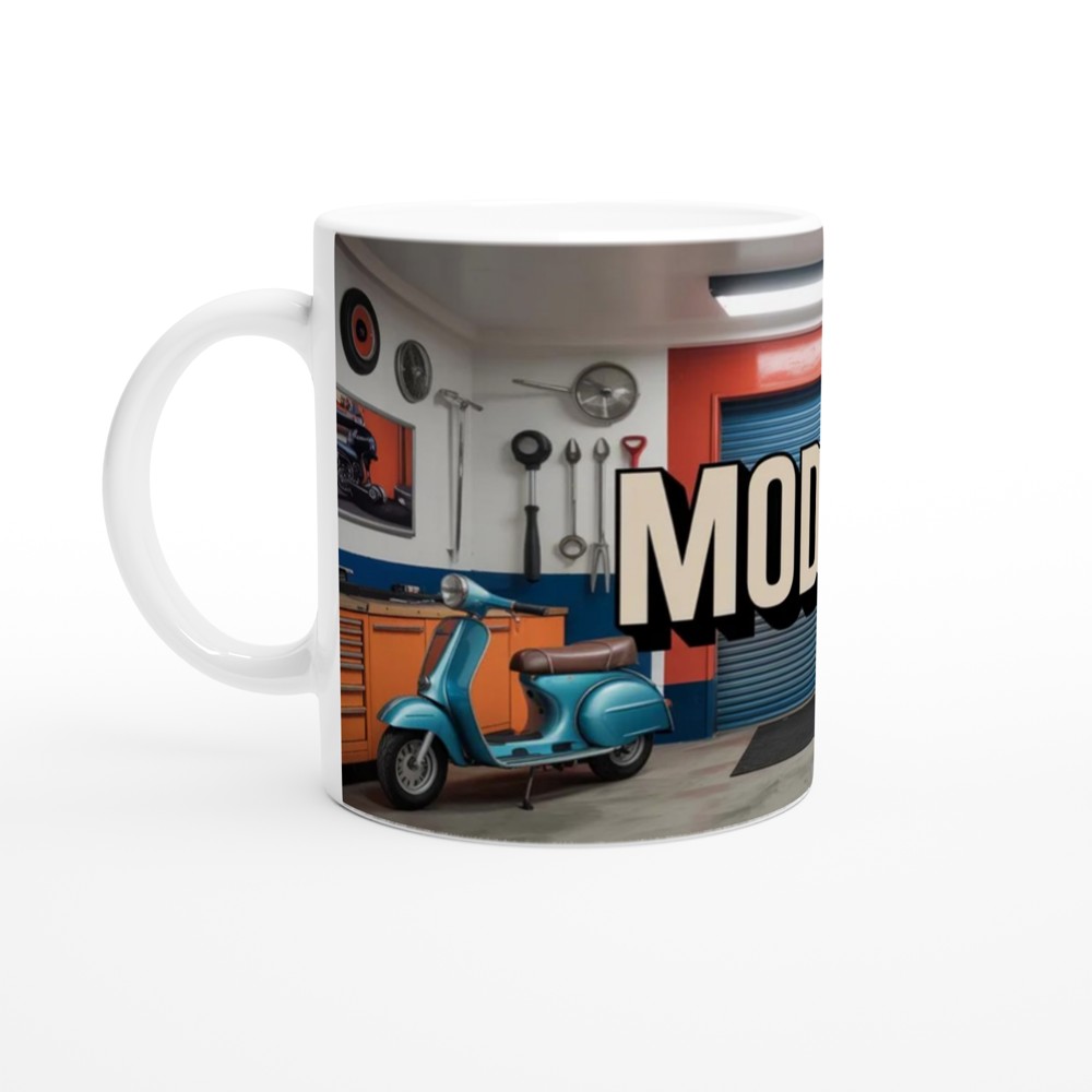 Mod Dad Retro Scooter Garage Mug — view 10