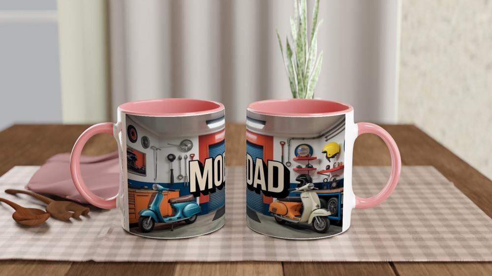 Mod Dad Retro Scooter Garage Mug — view 6