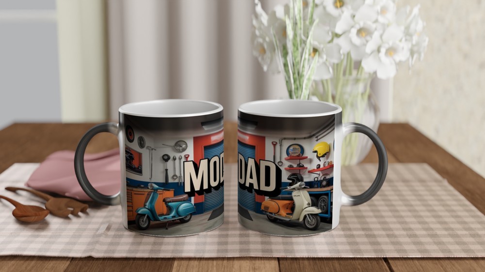 Mod Dad Retro Scooter Garage Mug — view 3