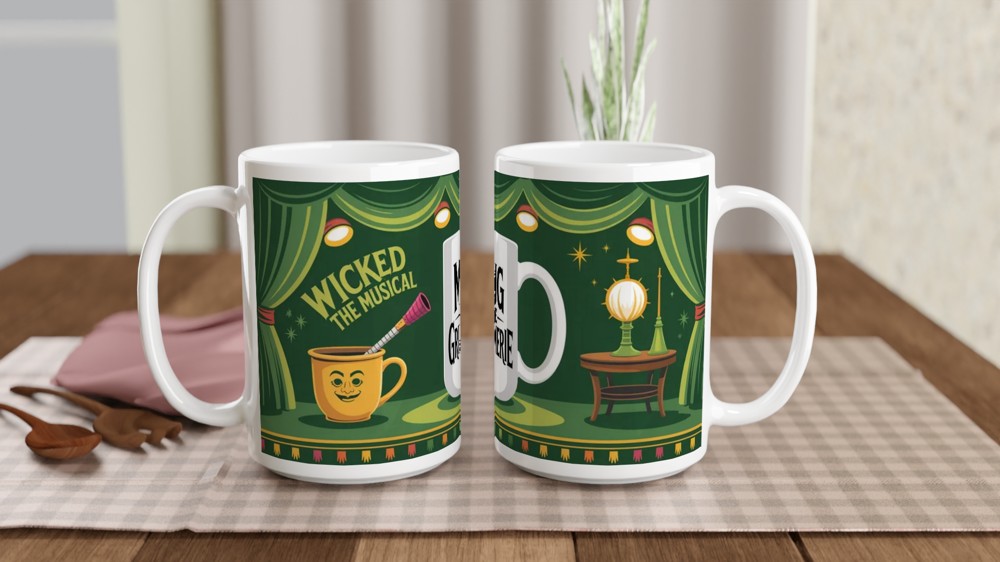 Wicked Mug | 'The Grimmerie' Book Design | Musical Theatre Gift | Gift for Best Friend — view 2