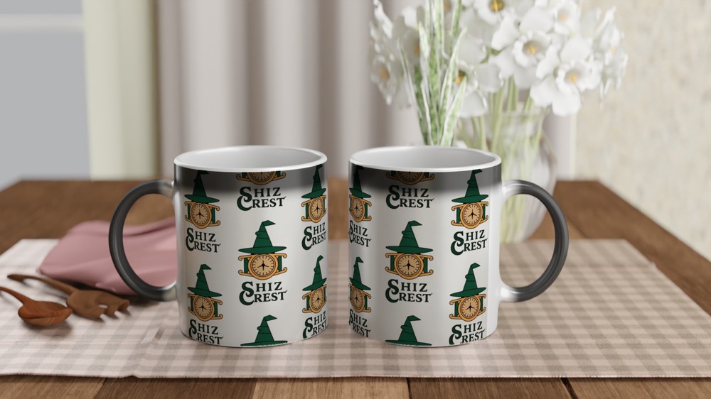Wicked Mug | Shiz University Crest Pattern | Musical Theatre Gift | Wizard of Oz Theatre Lover Present — view 3