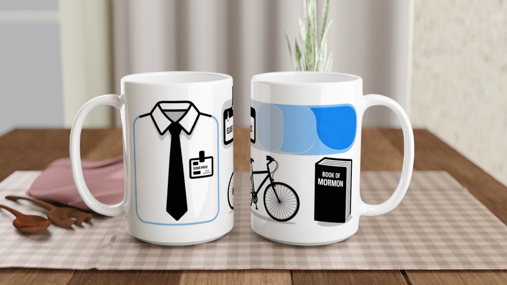 Elder Price Mormon Missionary Mug — view 2
