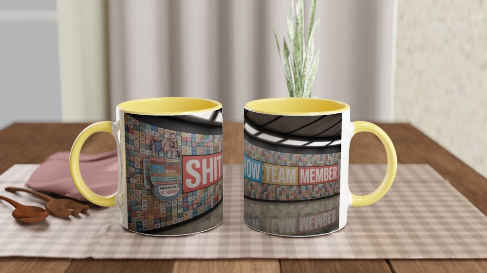 Shit Show Team Member Mug | Funny Office Humour Gift | Rude Colleague Leaving Present | Wrap Around Badge Design — view 8