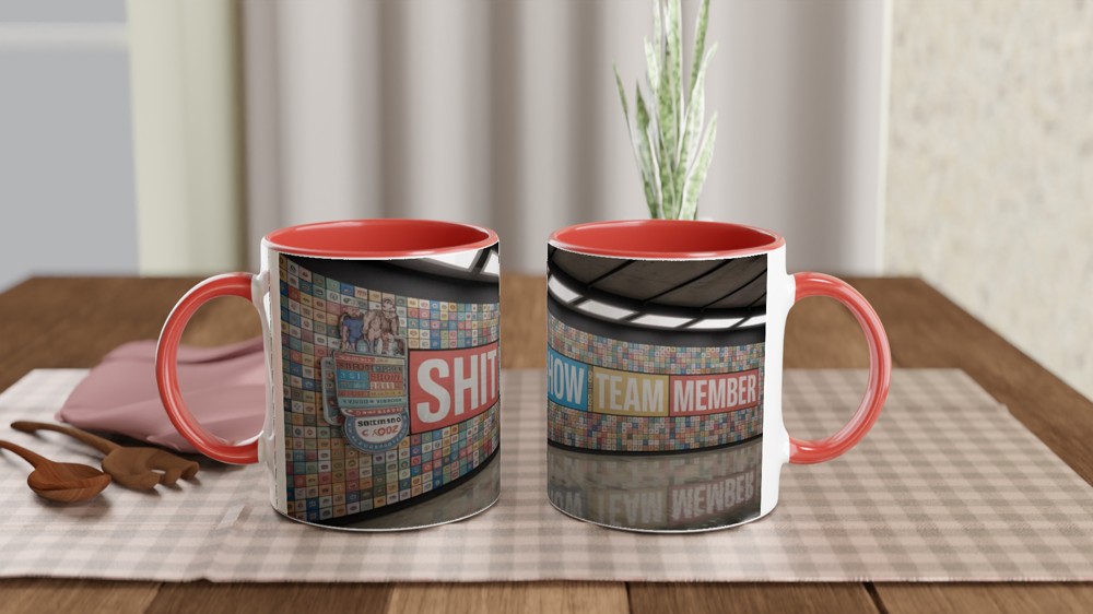 Shit Show Team Member Mug | Funny Office Humour Gift | Rude Colleague Leaving Present | Wrap Around Badge Design — view 7