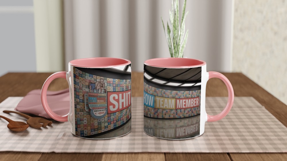 Shit Show Team Member Mug | Funny Office Humour Gift | Rude Colleague Leaving Present | Wrap Around Badge Design — view 6