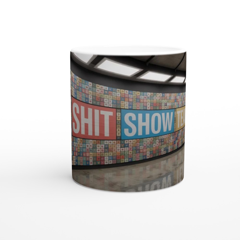 Shit Show Team Member Mug | Funny Office Humour Gift | Rude Colleague Leaving Present | Wrap Around Badge Design — view 11