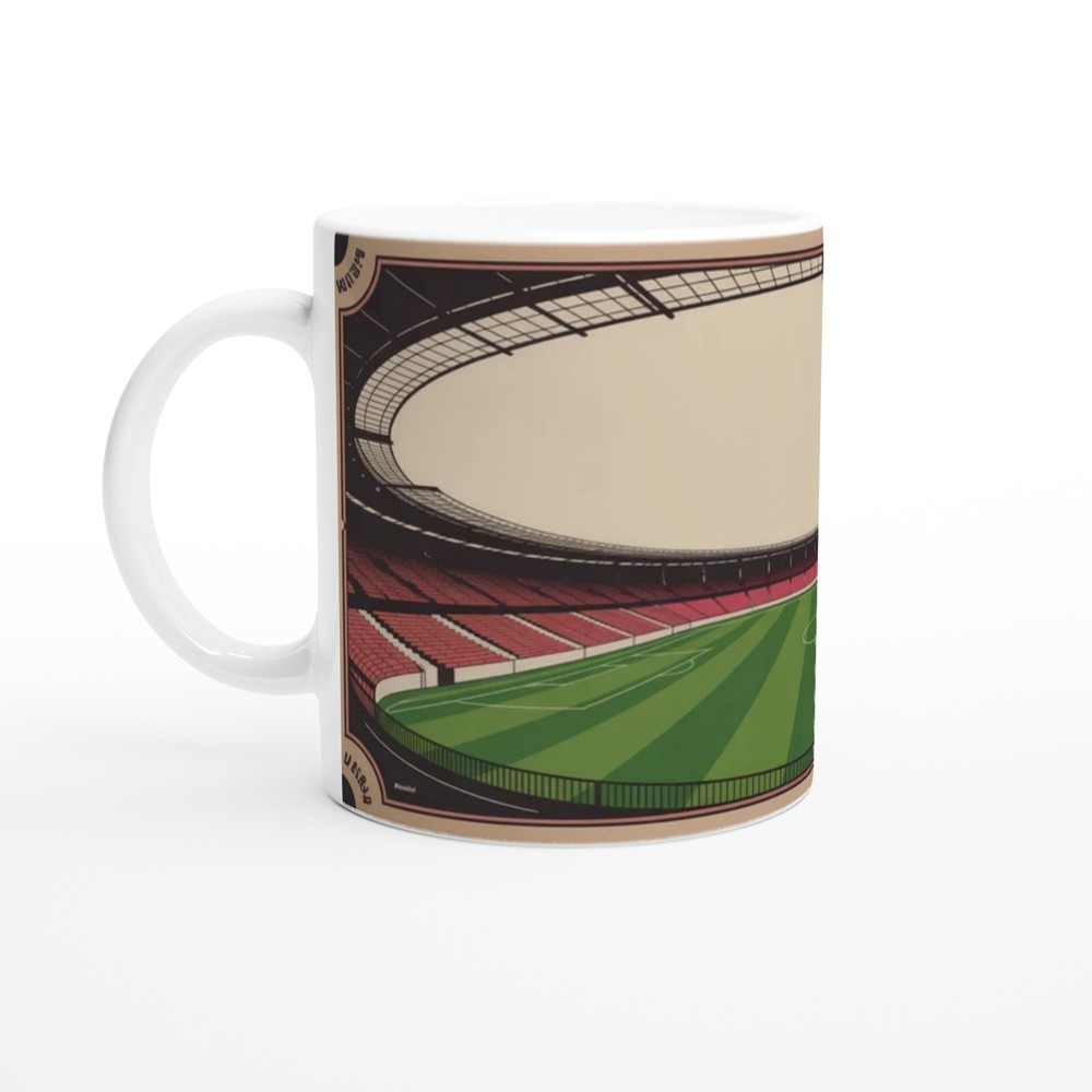 Vintage Football Stadium Retro Illustration Mug — view 10