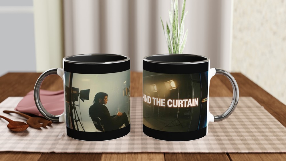 MJ The Musical Mug | Behind the Curtain Backstage Design | Michael Jackson Gift | Musical Theatre Mug for Fans — view 9