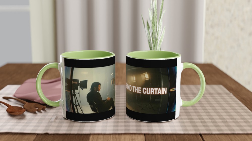 MJ The Musical Mug | Behind the Curtain Backstage Design | Michael Jackson Gift | Musical Theatre Mug for Fans — view 5