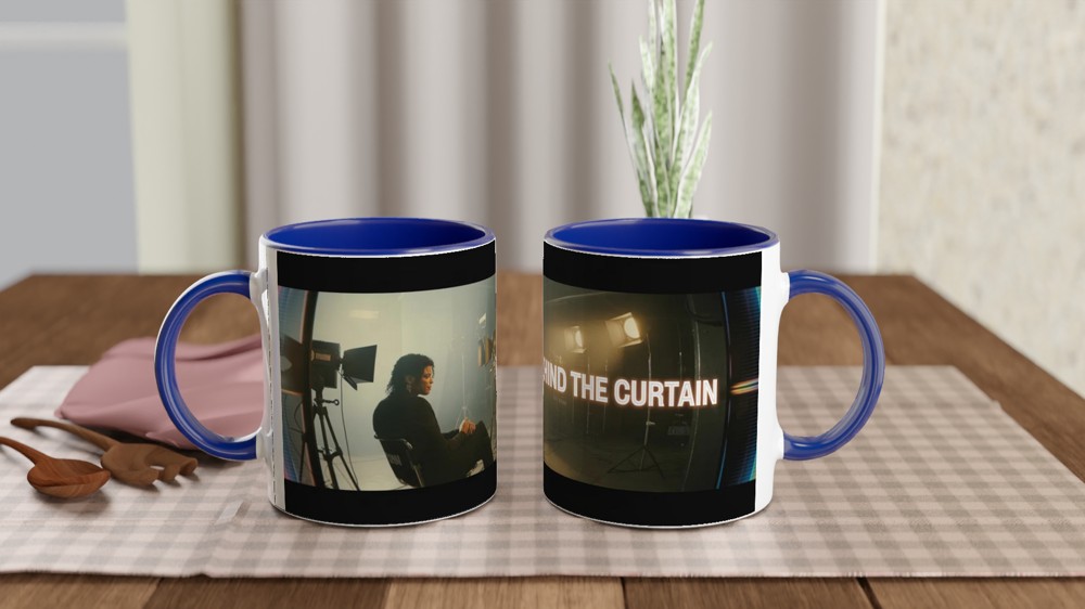MJ The Musical Mug | Behind the Curtain Backstage Design | Michael Jackson Gift | Musical Theatre Mug for Fans — view 4