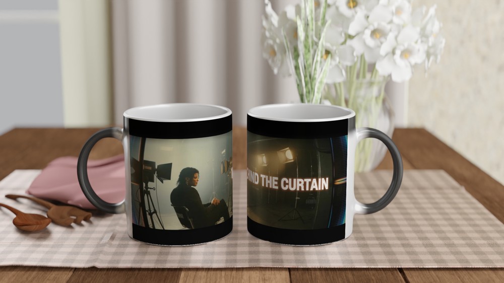 MJ The Musical Mug | Behind the Curtain Backstage Design | Michael Jackson Gift | Musical Theatre Mug for Fans — view 3